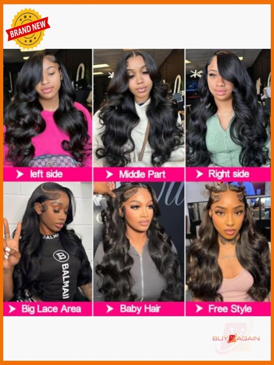 180% Density Body Wave Lace Front Wig Human Hair 13x6 Pre Plucked 32 Inch